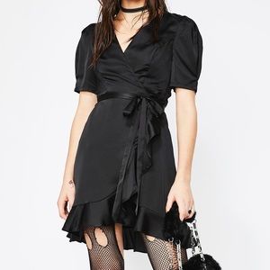 Black wrap dress
